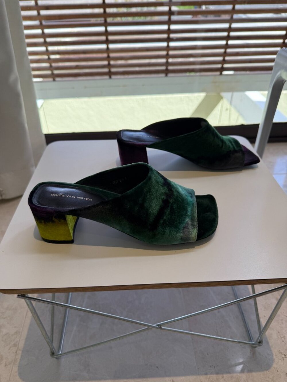 Dries van Noten velvet tie dye heeled sandal (37)